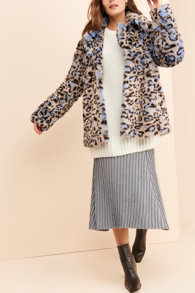 Cozy Leopard Faux Fur Coat | Nuuly