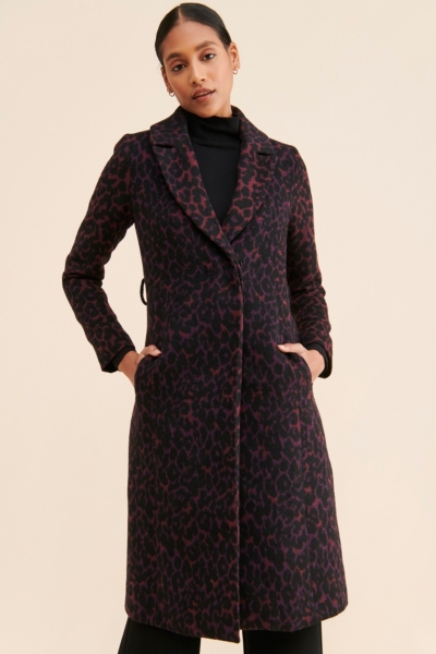 Faux Fur Trim Wrap Coat | Nuuly