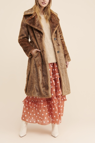 LUXE FAUX FUR COAT