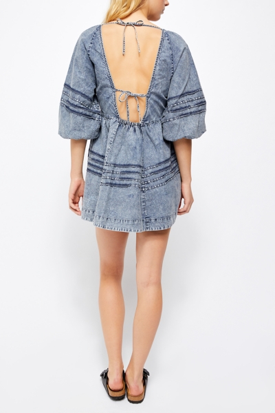 Sweet Surrender Denim Mini Dress | Nuuly