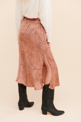 Speckled Flounce Midi Skirt | Nuuly