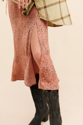 Speckled Flounce Midi Skirt | Nuuly