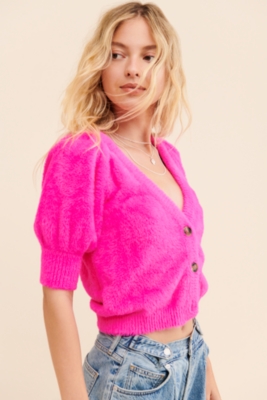 Chateau Fuzzy Cardigan | Nuuly