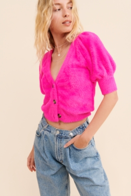 Chateau Fuzzy Cardigan | Nuuly