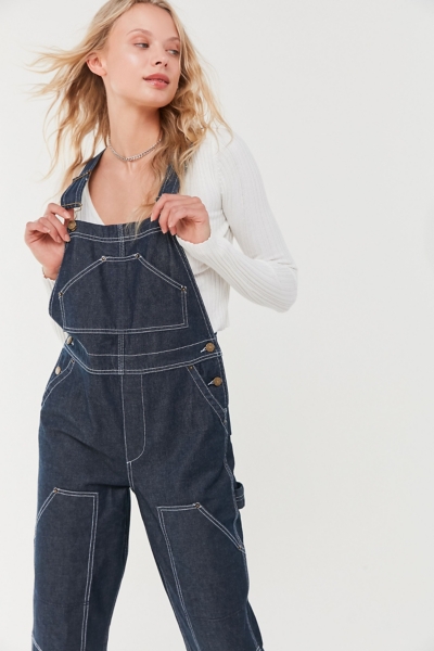 Niall Contrast Stitch Denim Overalls | Nuuly