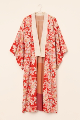 Vintage Red Silk Kimono Jacket Nuuly Rent