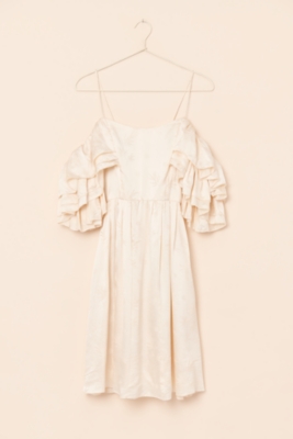 Vintage '70s Off-The-Shoulder Silk Dress | Nuuly