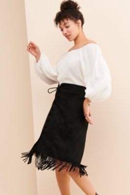 【U LAN】[belt set] Western Suede Skirt Western Belted Faux Suede Set – Bloom Boutique