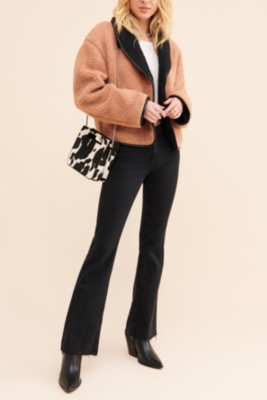 Sherpa shawl collar jacket deals