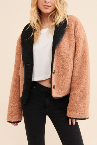 Sherpa Shawl Collar Jacket | Nuuly