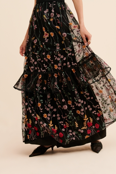 Floral Embroidered Gown | Nuuly