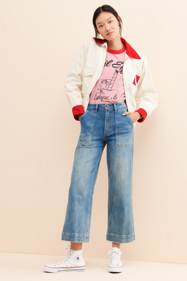 Wide-Leg Utility Crop Jeans | Nuuly Wide-Leg Utility Crop Jeans | Nuuly