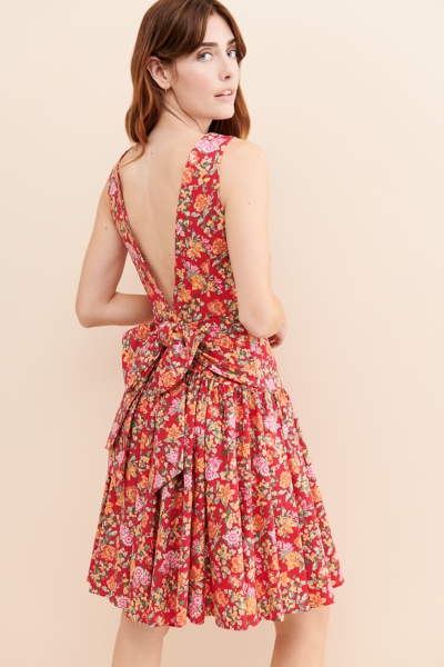 backless dress red Wine Red Floral Backless Slip Mini Dress & Reviews - Wine Red - Dresses