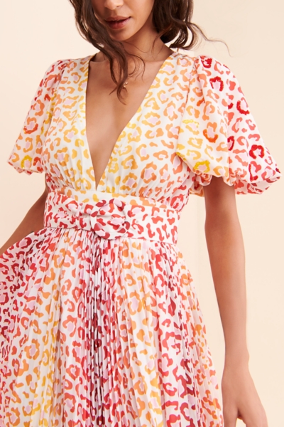 strapless open back dress Feeling Lucky Maxi Dress Natural/Fuchsia / Xs main image 1