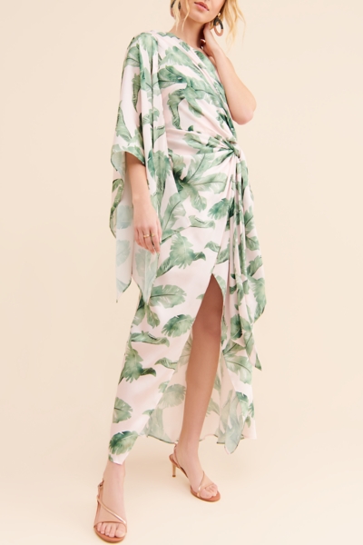 palm beach draped maxi dress PatBo Lurex Draped Maxi Dress main image 0