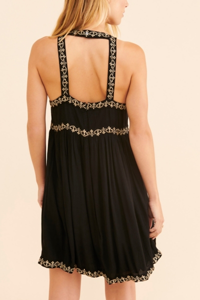 Westerly Embroidered High Neck Mini Dress | Nuuly