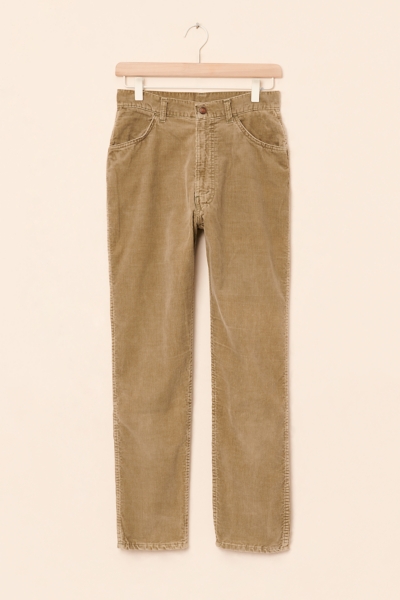 Jean Vintage Levi's Big E Des Années 60 En Velours Côtelé (Corduroy) - Taille W26 L30 Beige - Occasion