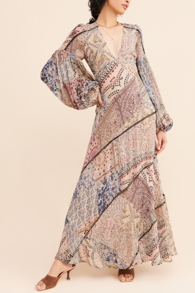 knee length dresses for ladies Colorful Vintage Moroccan Kaftan Dress by Heritage Handmade main image 0