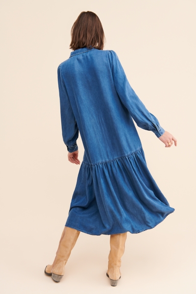 fashion union low back midi dress in spot Chloe Shirred Long Sleeve Midi Dress / Mono Spot – Style Cheat