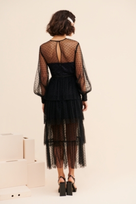 Tiered Tulle Maxi Dress