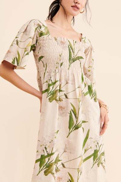 knee length dresses for ladies Toni Smocked Top main image 0