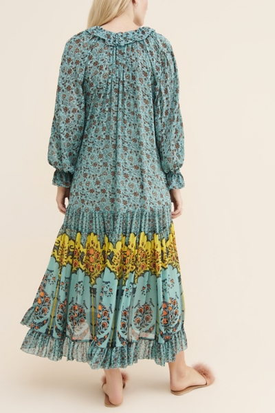 feeling groovy border maxi dress Feeling Groovy Border Print Maxi Dress