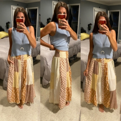 Andie Patchwork Maxi Skirt | Nuuly