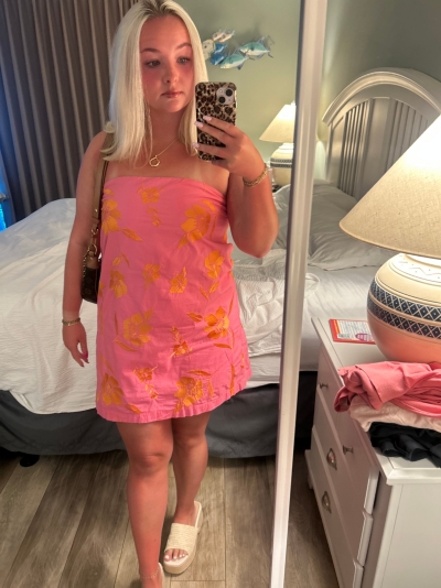 hot shot mini dress powder pink Bedazzle Opened Back Sequin Mini Dress Hot Pink