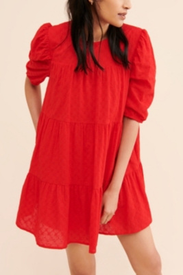 Printed Babydoll Mini Dress