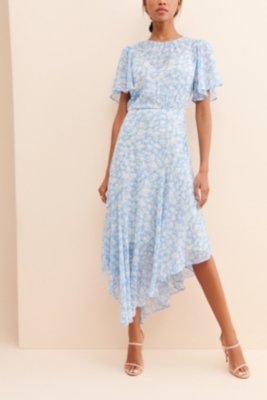 Flutter Sleeve Midi Dress | Nuuly Rent