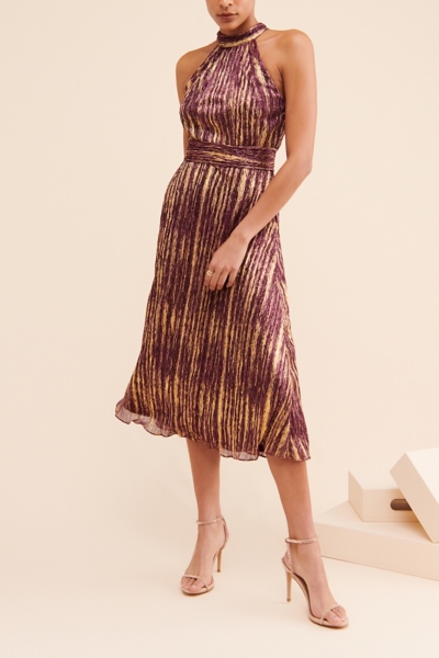 strapless open back dress ML Monique Lhuillier Imara Satin Midi Dress