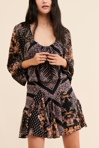 knee length dresses for ladies SEVEN WONDERS Santino Mini Dress Santino Print – Gabi Swimwear