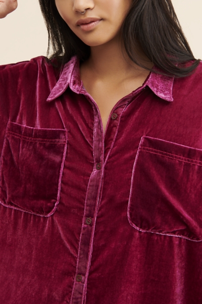 free people lux velvet shirt dress Fairytale Luxe Velvet Shirtdress