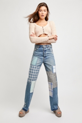 Steinbeck Patched Straight-Leg Jeans | Nuuly Rent