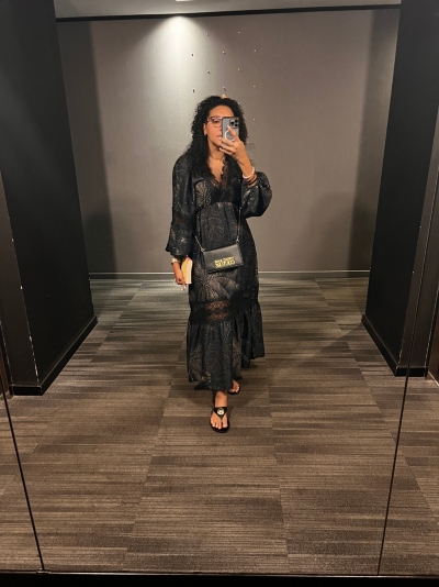 Long-Sleeve Floral Lace Midi Dress | Nuuly