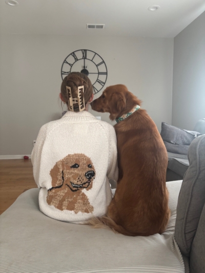 The Jesse Dog Icon Cardigan Sweater | Nuuly