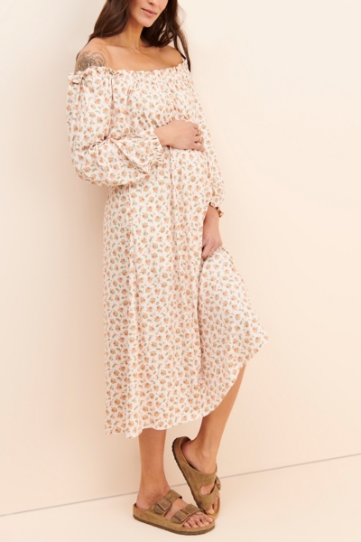 green emerald velvet dress Peauty Pink Maternity Dress