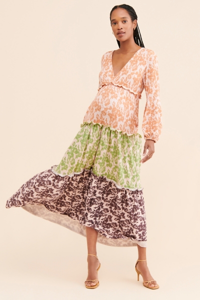 Maternity Faux-Wrap Maxi Dress | Nuuly