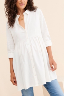 Maternity Peplum Button Down Shirt Nuuly
