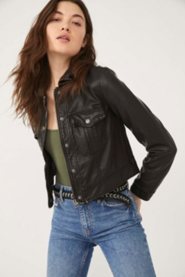 Emma Vegan Leather Moto Jacket | Nuuly