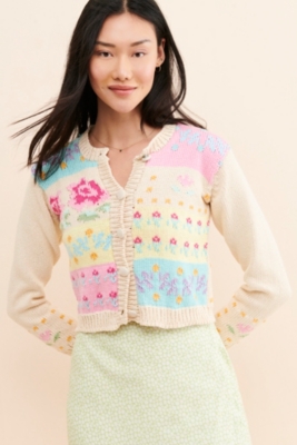 Floral Knit Cardigan Nuuly Rent