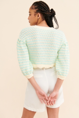 Lizzy Stripe Knit Cardigan | Nuuly