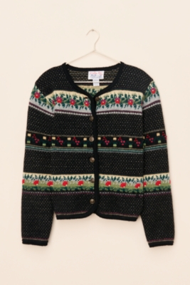 Vintage Floral Embroidered Cardigan Nuuly Rent