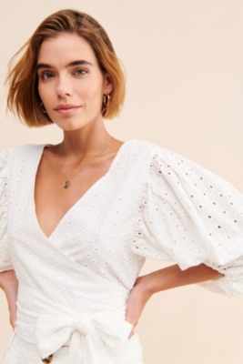 Eyelet Wrap Top | Nuuly