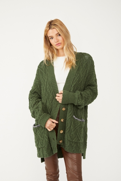 Montana Cable Cardigan | Nuuly