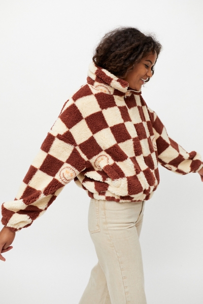 Checkerboard Fleece Jacket | Nuuly