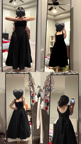 Square-Neck Basque-Waist Midi Dress | Nuuly