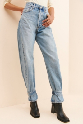 AGOLDE Cleo Cinched Wide Leg Jean - Twisted | Garmentory