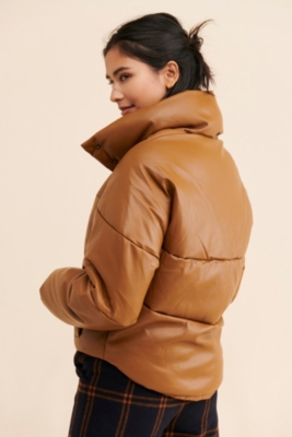 Jemma Vegan Leather Puffer Nuuly