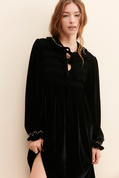 Luz Smocked Velvet Dress | Nuuly